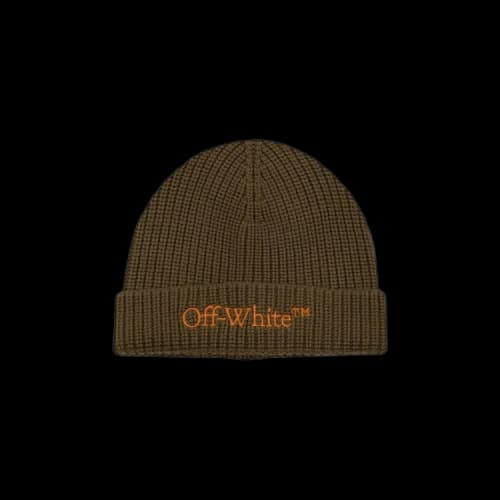 Off-White Bookish Classic Knit Beanie 'Army Green'