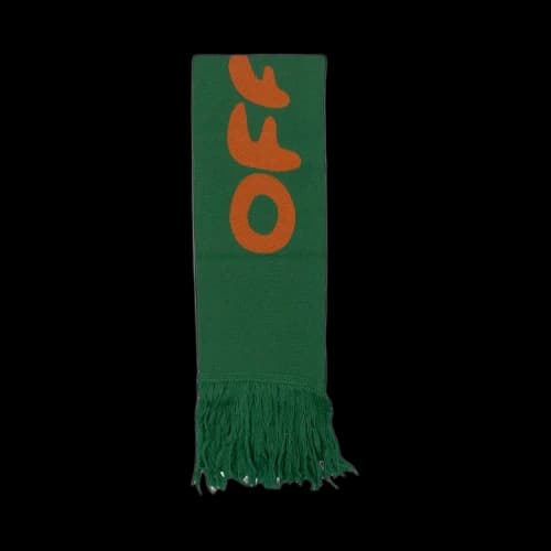 Off-White Wool Impressionism Scarf 'Green'