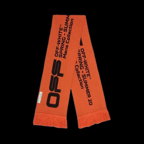 Off-White Wavy Line Logo Scarf 'Orange/Black'