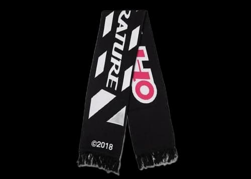 OFF-WHITE Pink Logo Scarf Black