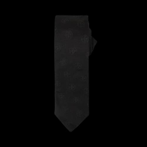 Off-White Logo Print Neck Tie 'Black/Black'