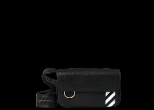 OFF-WHITE Crossbody Flap Bag Black White