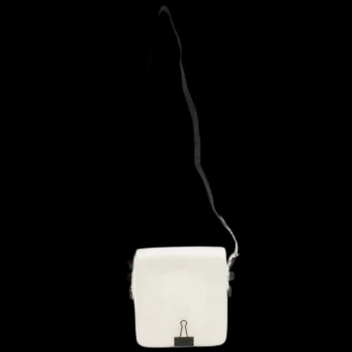 Off-White Leather Binderclip Bag 'White'