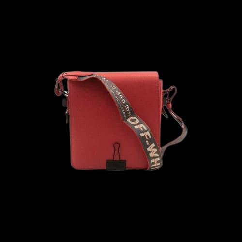 Off-White Leather Binderclip Bag 'Red'