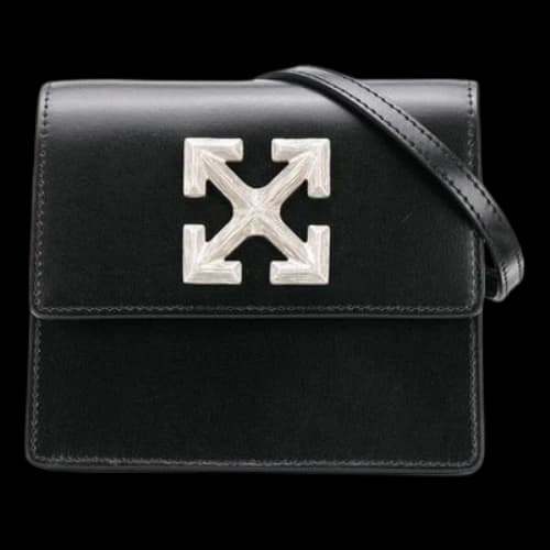 Off-White Arrow LeatherMessengerBag Unisex Black
