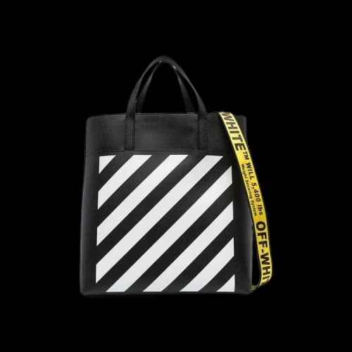 Off-White Binder Diag Saffiano Tote Bag 'Black/White'