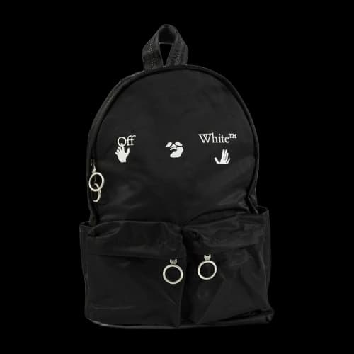 Off-White Logo Backpack 'Black/White'