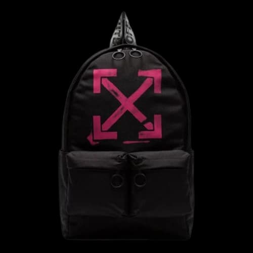 Off-White Arrows Print Nylon Backpack Black/Pink