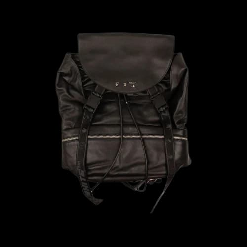 Off-White Leather Logo Backpack 'Black'