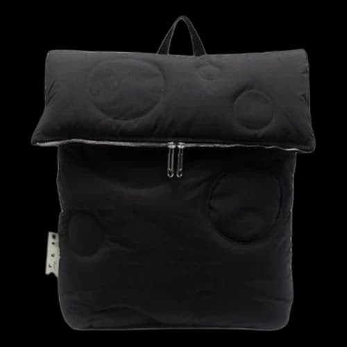 Off-White Polyester Side logo Suture Detail Zipper Pocket Black Backpack