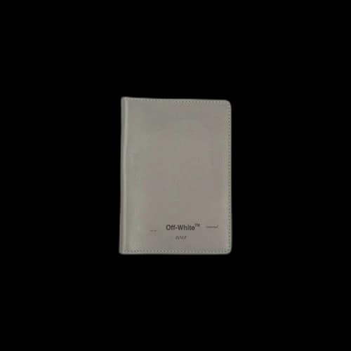 Off-White Logo Passport Wallet 'Medium Grey'