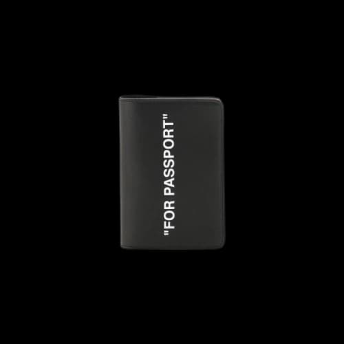 Off-White Quote Passport Holder 'Black/White'