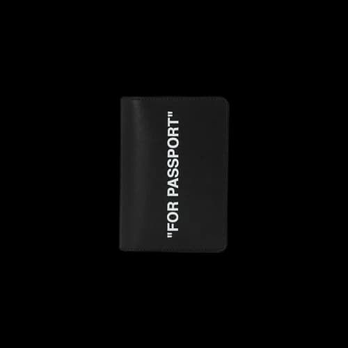 Off-White Quote Passport Holder 'Black/White'