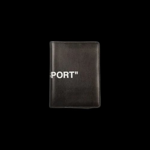 Off-White Quote Passport Holder 'Black'