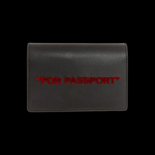 Off-White Quote Passport Holder 'Black/Red'