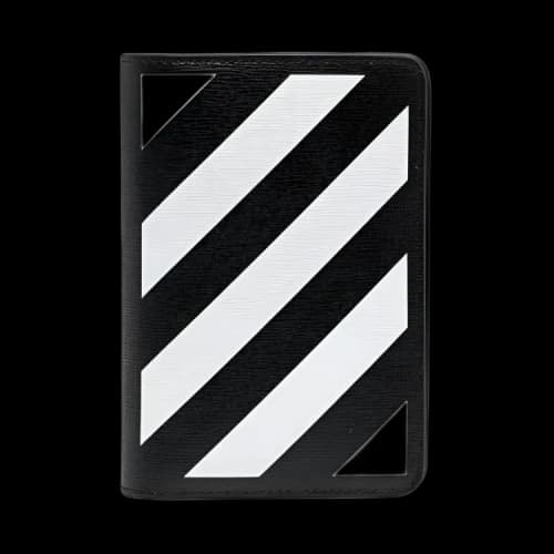 Off-White Diag Passport Holder 'Black/White'