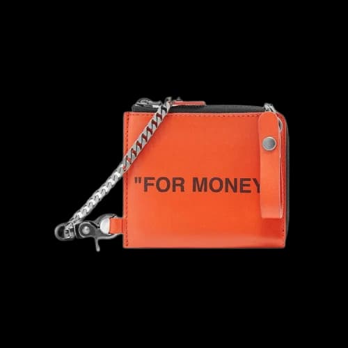 Off-White Quote Chain Wallet 'Orange'