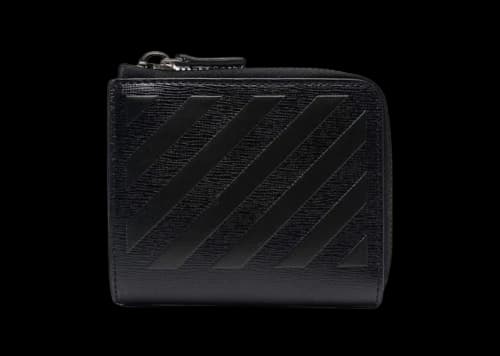Off-White 3D Diag Saff (4 Card Slot) Zip Wallet Black