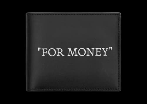 Off-White Quote Bookish Bifold Wallet Black