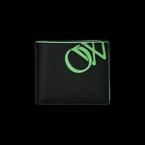 Off-White Logo Bifold Wallet 'Black/Green'