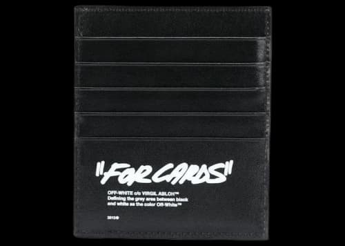 OFF-WHITE "FOR CARDS" Quote Print Cardholder Black