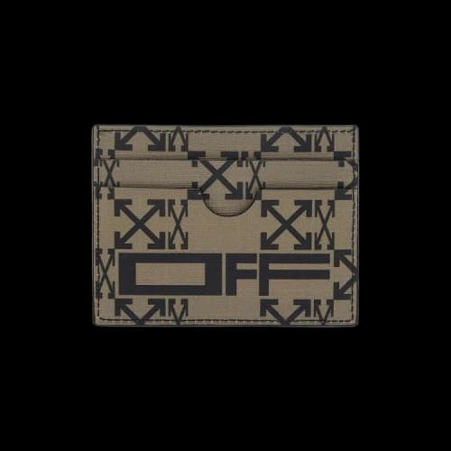 OFF-WHITE Monogram Simple Card Case Brown