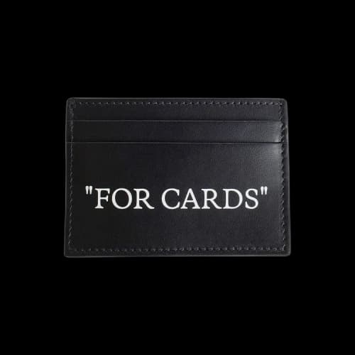 Off-White Quote Bookish Leather Cardholder 'Black/White'