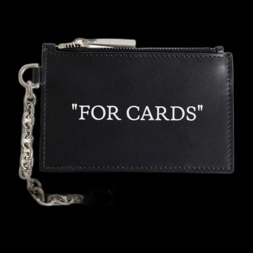 Off-White Quote Bookish Keyring Card Case 'Black/White'