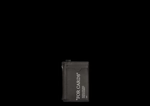 Off-White Quote Bookish Key Ring Card Case Black