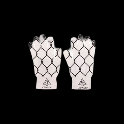 Off-White Fence Knit Gloves 'White'