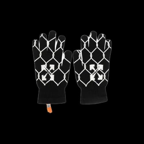 Off-White Fence Knit Gloves 'Black'