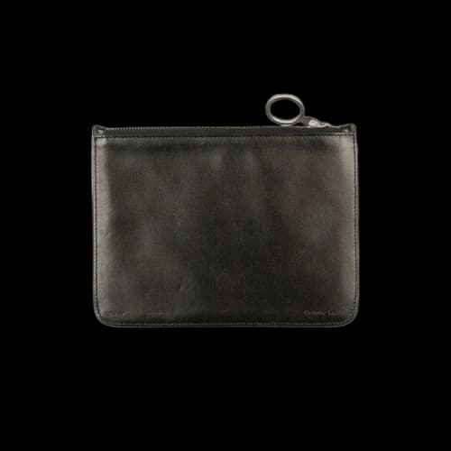 Off-White Leather Logo Flat Pouch 'Black'