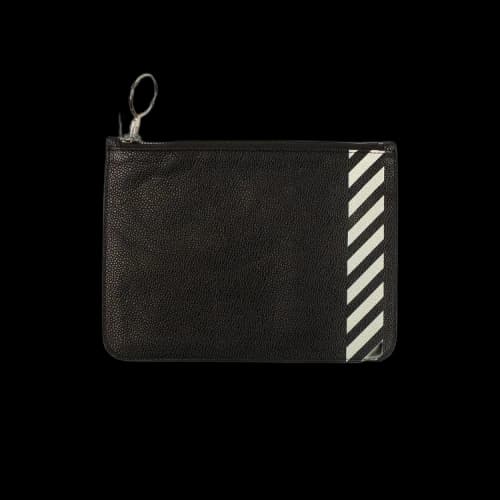 Off-White Leather White Diag Pouch 'Black'