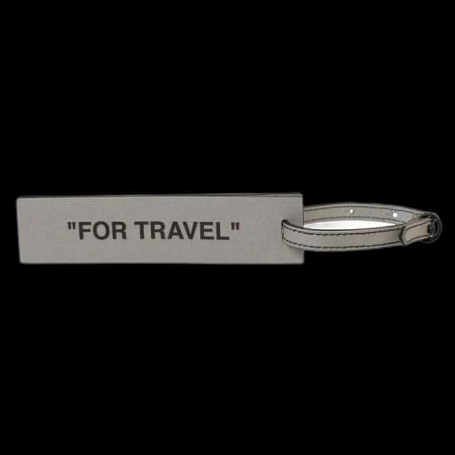 Off-White Quote Luggage Tag 'Silver'