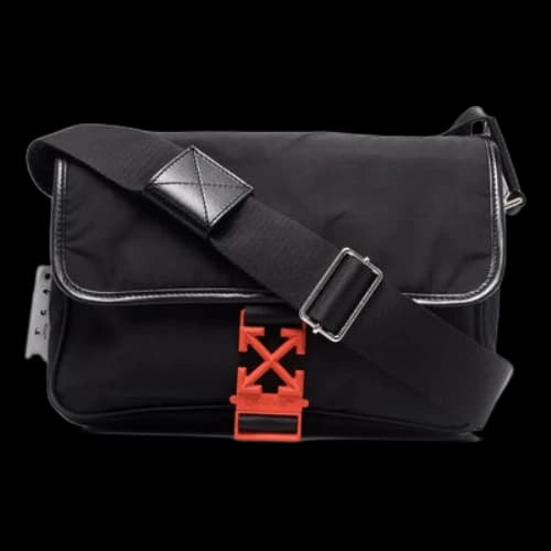 Off-White Buckle Shoulder Bag Messenger Bag Black