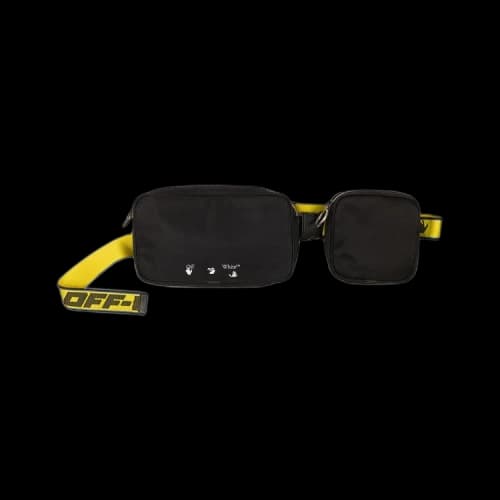 Off-White Logo Double Nylon Bodybag 'Black/White'