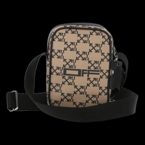 Off-White Alphabet Logo Casual Crossbody Brown Shoulder Bag