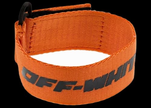 OFF-WHITE Paperclip Webbing Bracelet Orange/Black