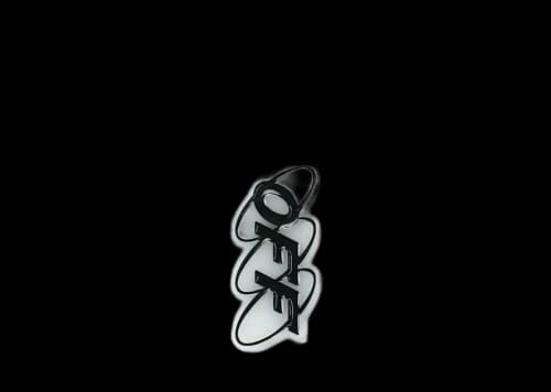 OFF-WHITE Circle Off Necklace Silver/White