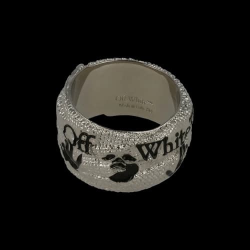 Off-White Swimming Logo Ring 'Silver'