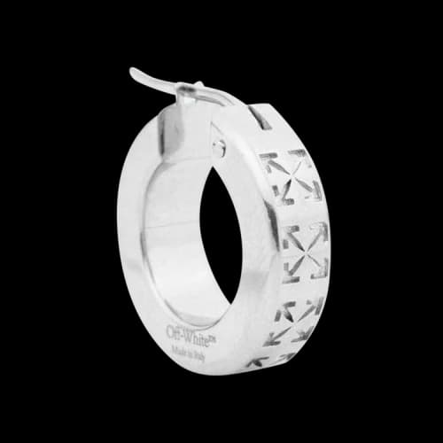 Off-White Engraved Arrow Mono Earring 'Silver'