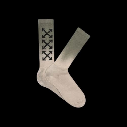 Off-White Arrows Mid Length Socks 'Green/Black'