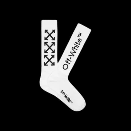 Off-White Arrows Mid Length Socks 'White/Black'