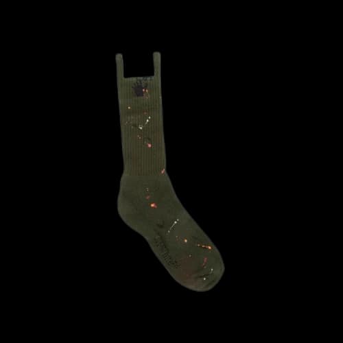 Off-White Paint Mid Vintage Socks 'Black'