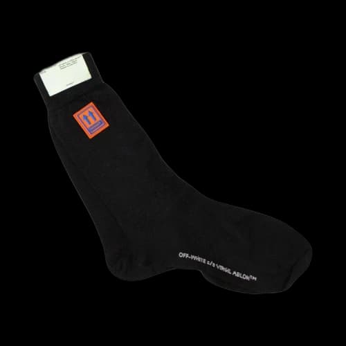 Off-White Wool Blend Patch Logo Crew Socks 'Black'