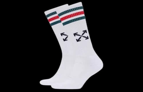 Off-White Extra Long Sport Socks 'White/Red'
