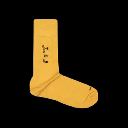 Off-White Logo Wool Socks 'Marigold/Black'