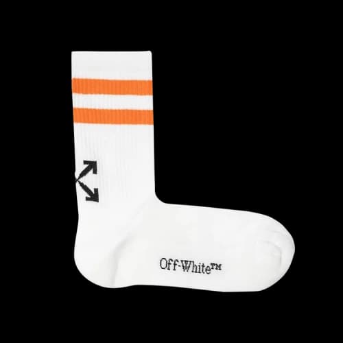 Off-White Striped Socks 'White/Orange'