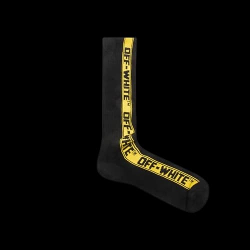 Off-White Industrial Belt Socks 'Black/Yellow'