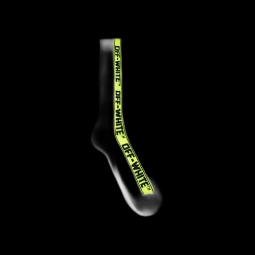 Off-White Fluo Industrial Belt Socks 'White/Yellow'